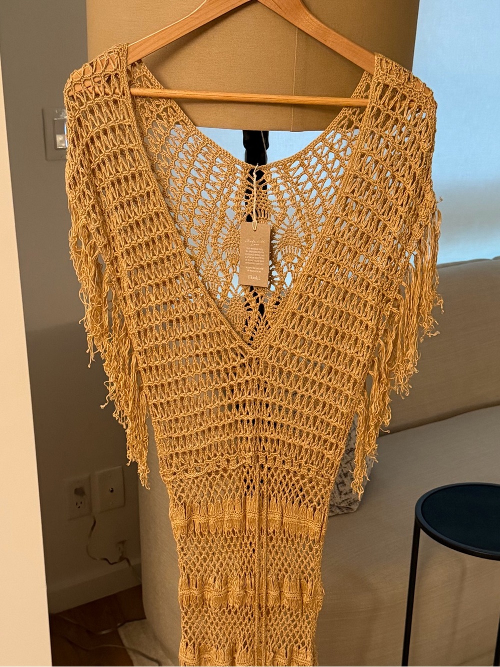 NEW Flook the Label Crochet Open Knit Maxi Dress